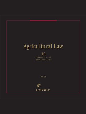 cover image of Agricultural Law